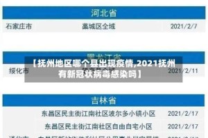 【抚州地区哪个县出现疫情,2021抚州有新冠状病毒感染吗】
