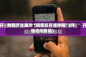 教程开挂辅助“随意玩开挂神器”(详细透视教程)