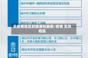 无疫情地区封路通知最新/疫情 无风险区