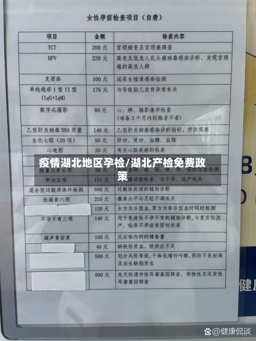 疫情湖北地区孕检/湖北产检免费政策-第1张图片