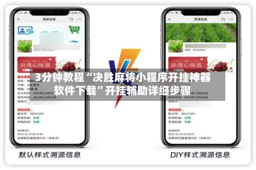 3分钟教程“决胜麻将小程序开挂神器软件下载	”开挂辅助详细步骤-第2张图片